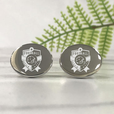 Engraved Oval Coach Cufflinks - Any Club Logo