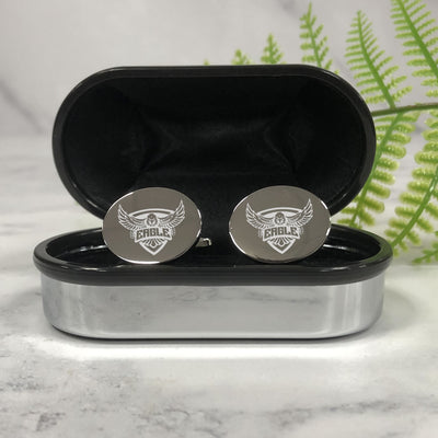 Engraved Oval Coach Cufflinks - Any Club Logo