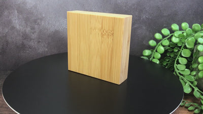 Bamboo Wooden Block Award - Small - Laser Engraved