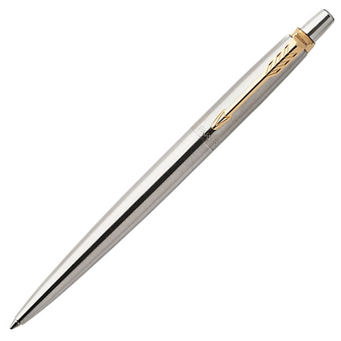 Parker Jotter Stainless Steel Gold Trim Ballpoint Pen