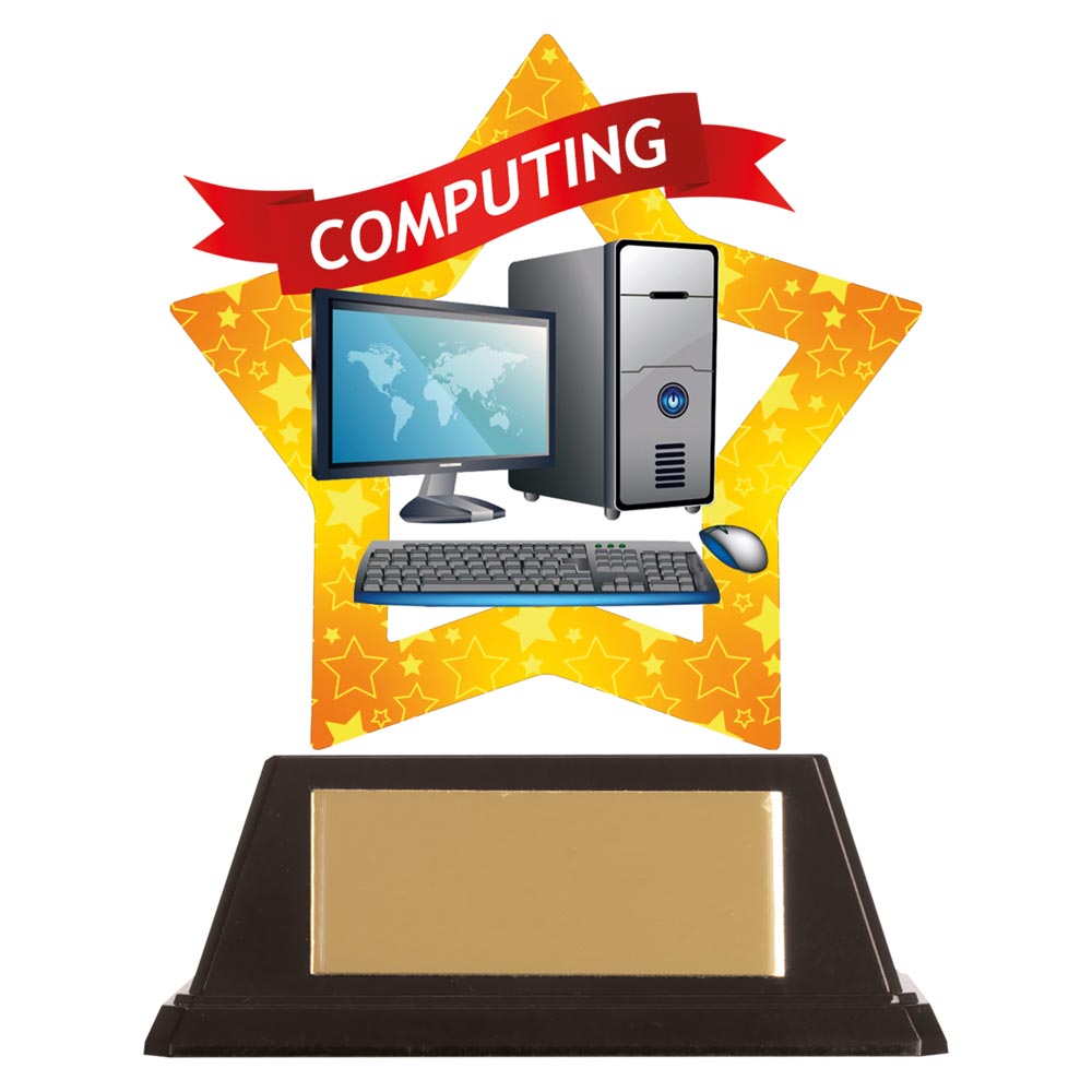 Computing Trophy Mini Star Acrylic Plaque