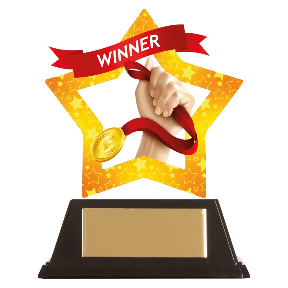 Winner Trophy Mini Star Acrylic Plaque