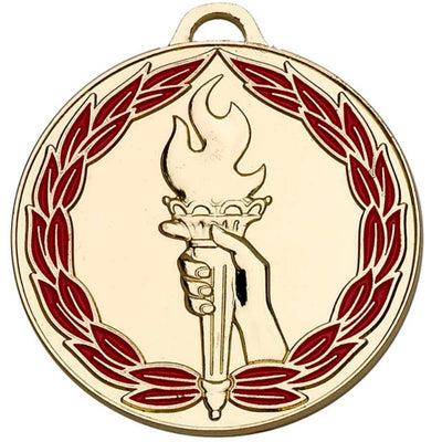 classic coloured wreath victory torch medal 5cm