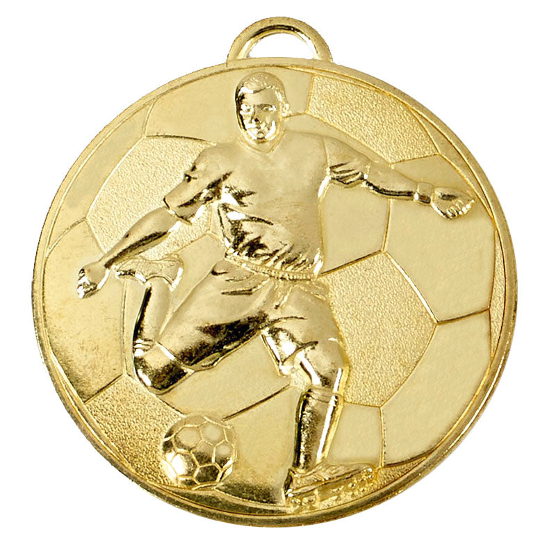 Gold Helix Soccer Medal 6cm