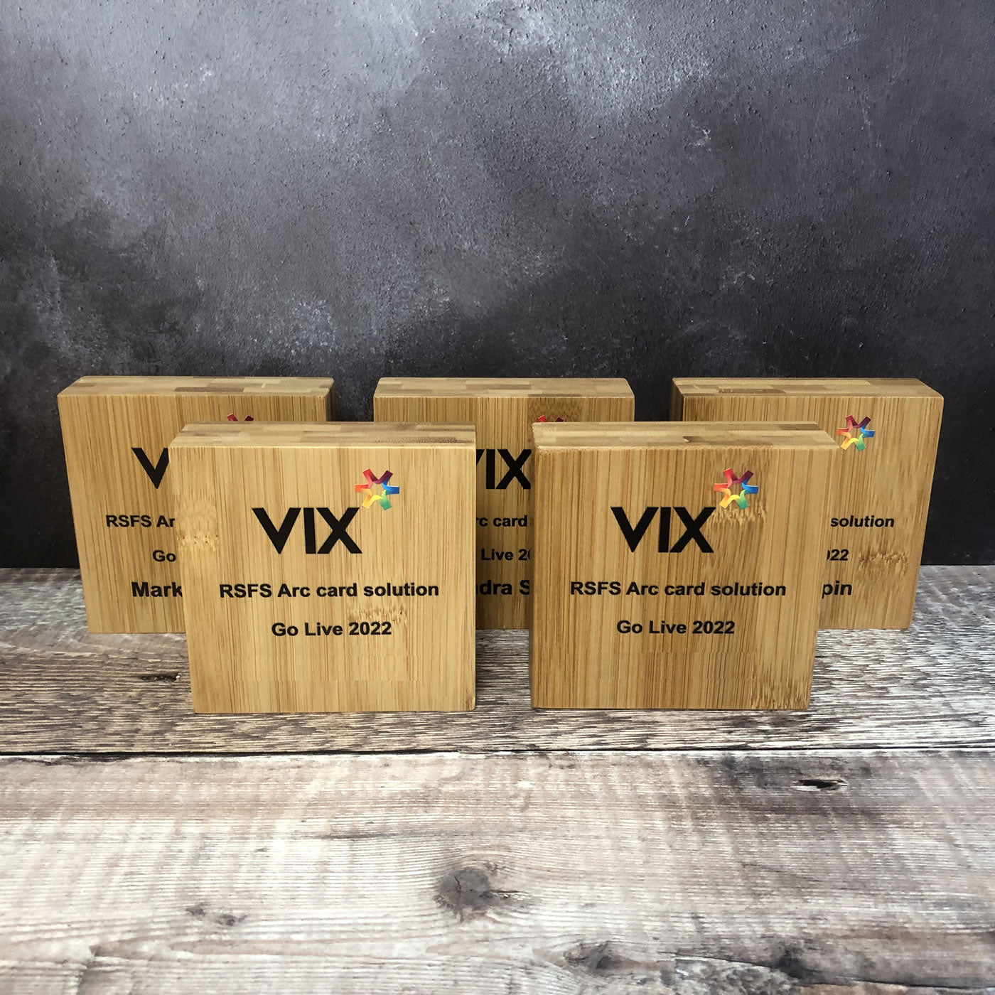 Bamboo Wooden Block Award - Small - Colour Printed