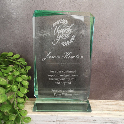 Renegade Jade Crystal Thank You Award