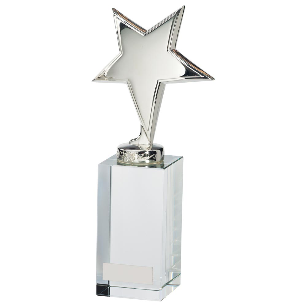 Dallas Crystal & Chrome Star Award Trophy