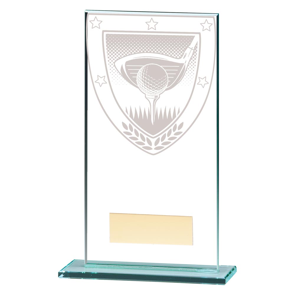 Jade Glass Golf Millennium Award Trophy