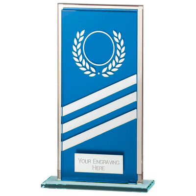 Talisman Mirror Glass Award Blue Silver