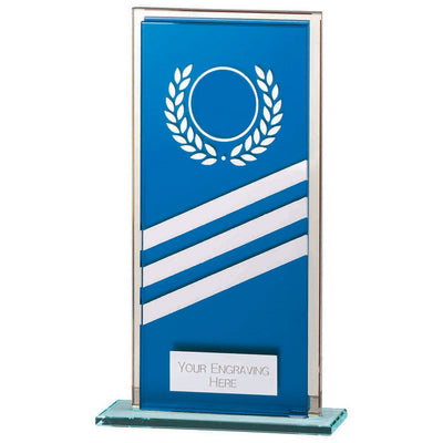 Talisman Mirror Glass Award Blue Silver