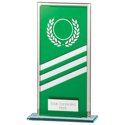 Talisman Mirror Glass Award Green Silver