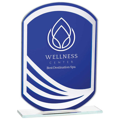 Argon Mirrored Glass Award in Blue