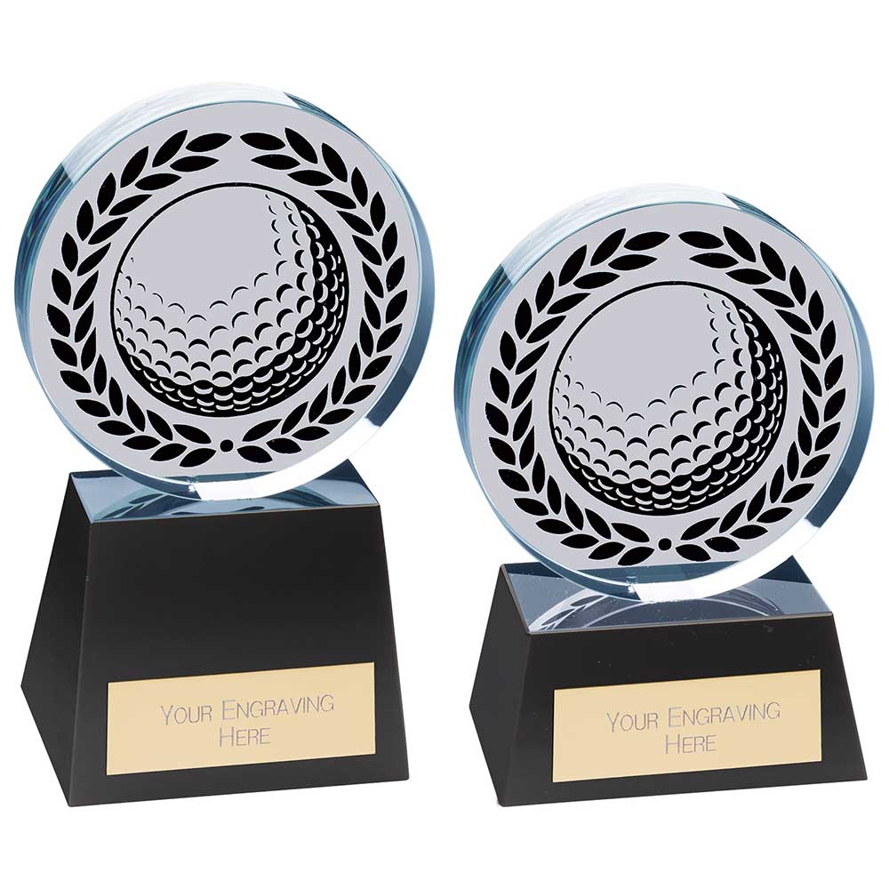 Emperor Golf Glass Crystal Award Trophy