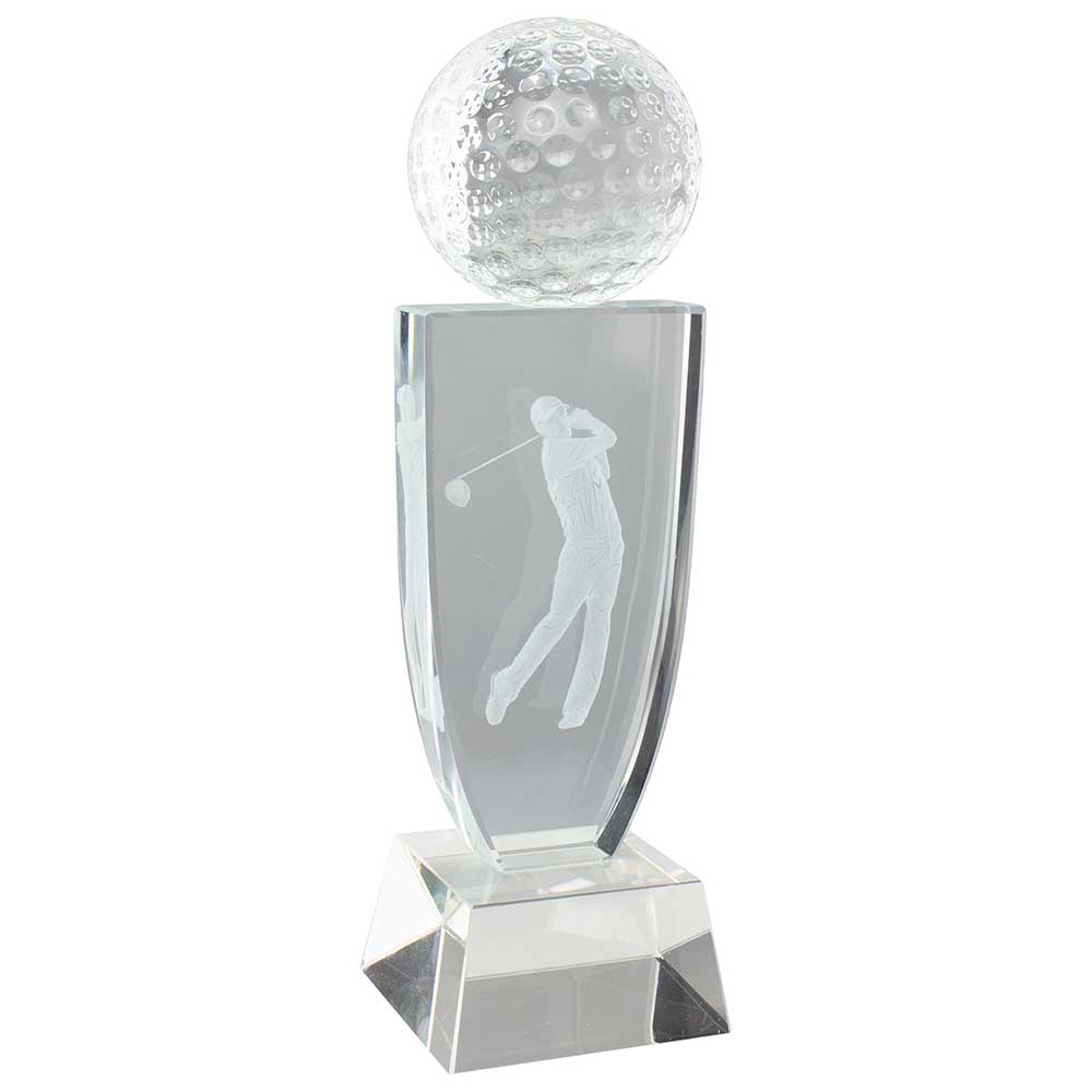 Reflex Golf Crystal Glass Award Trophy