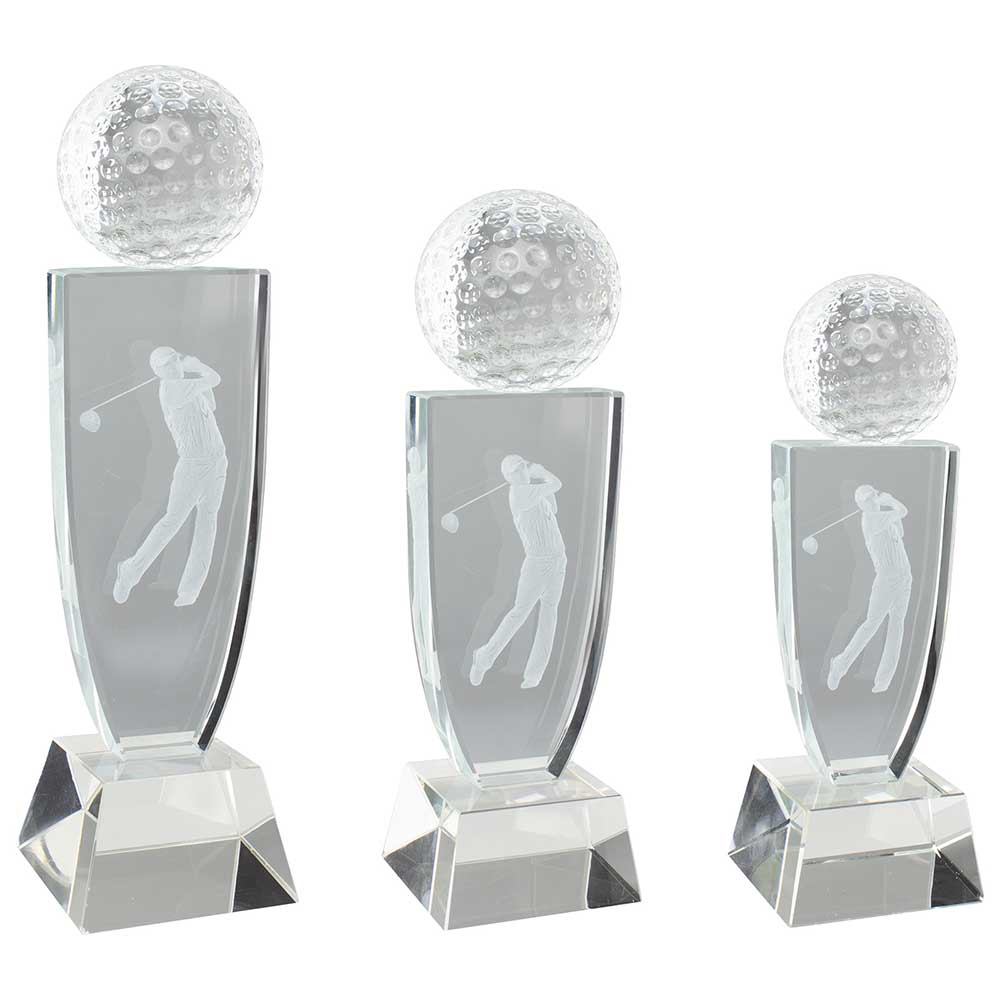 Reflex Golf Crystal Glass Award Trophy