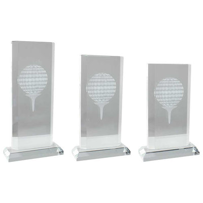 Motivation Golf Glass Crystal Award Trophy