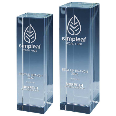 Metropolis Crystal Glass Award Trophy