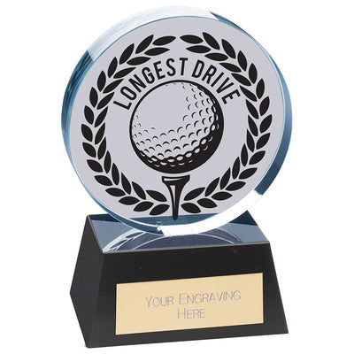 Emperor Longest Drive Crystal Gold Award Trophy