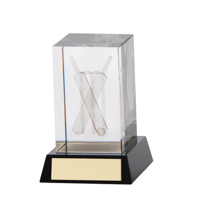 Conquest Cricket 3D Crystal Award Trophy