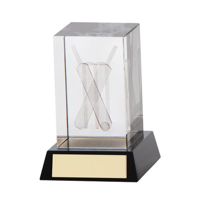 Conquest Cricket 3D Crystal Award Trophy