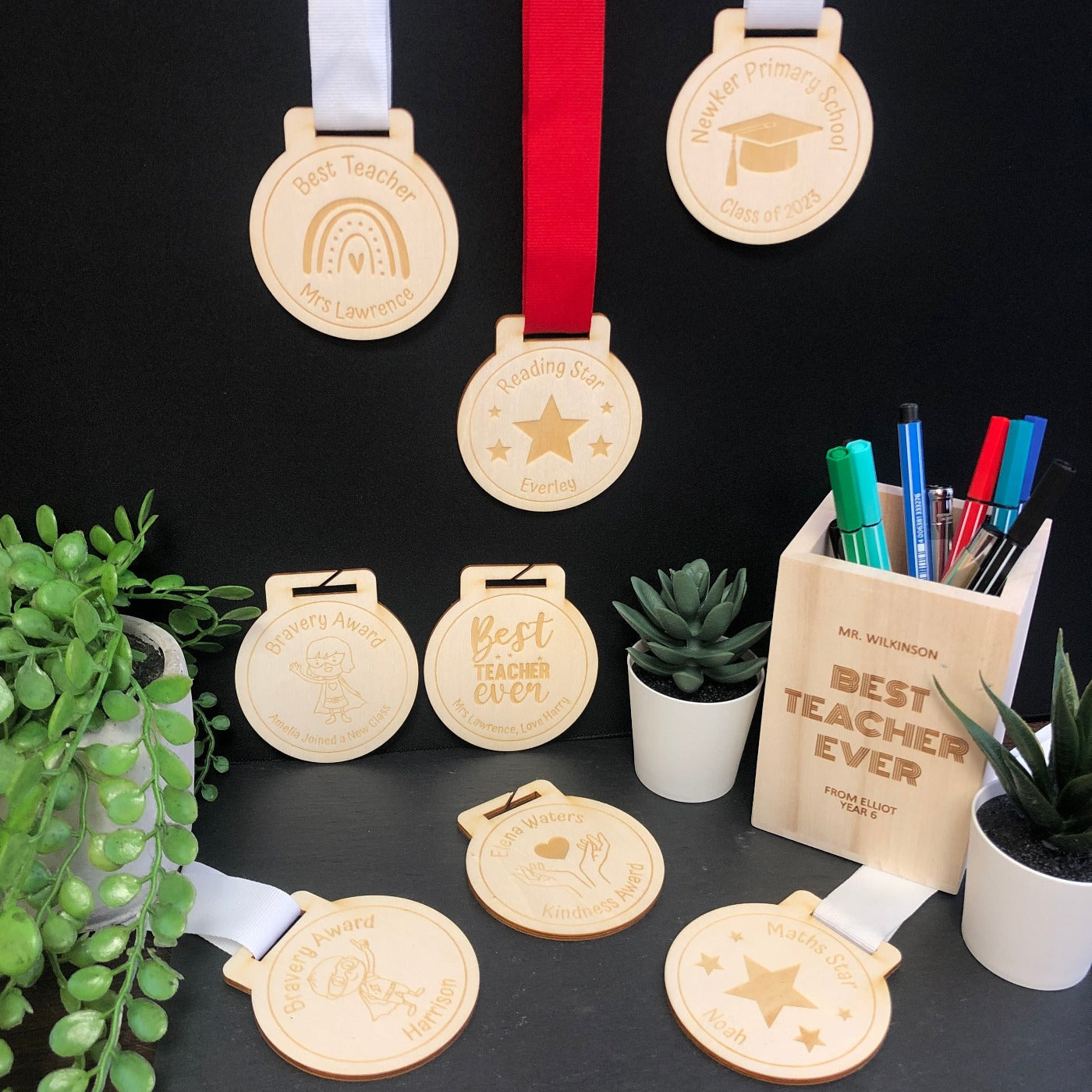 Personalised Kindness Wooden Medal