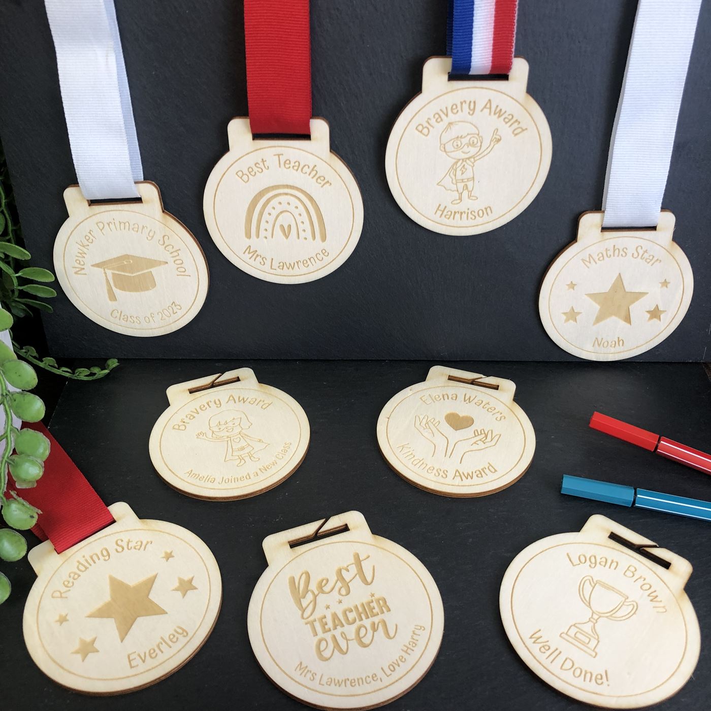 Personalised Cycling Wooden Medal