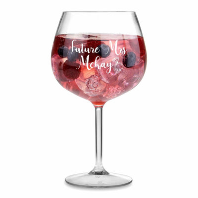 Personalised Gin Glass - Future Mr & Mrs