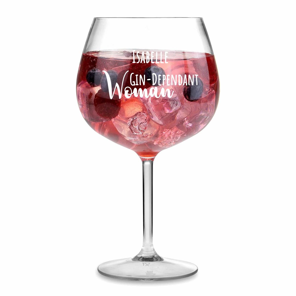 Personalised Gin Glass - Gin-Dependant Woman