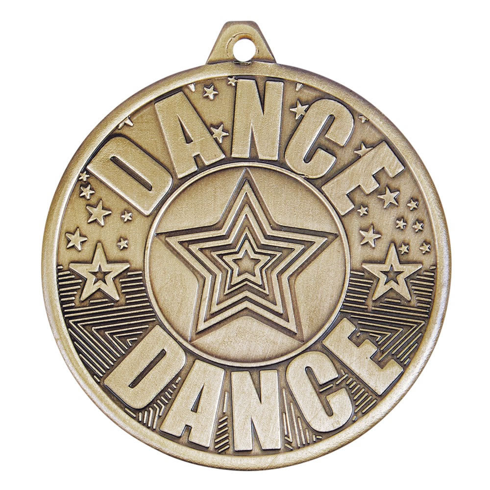 Stamped Iron Metal Cascade Dance Medal 5cm