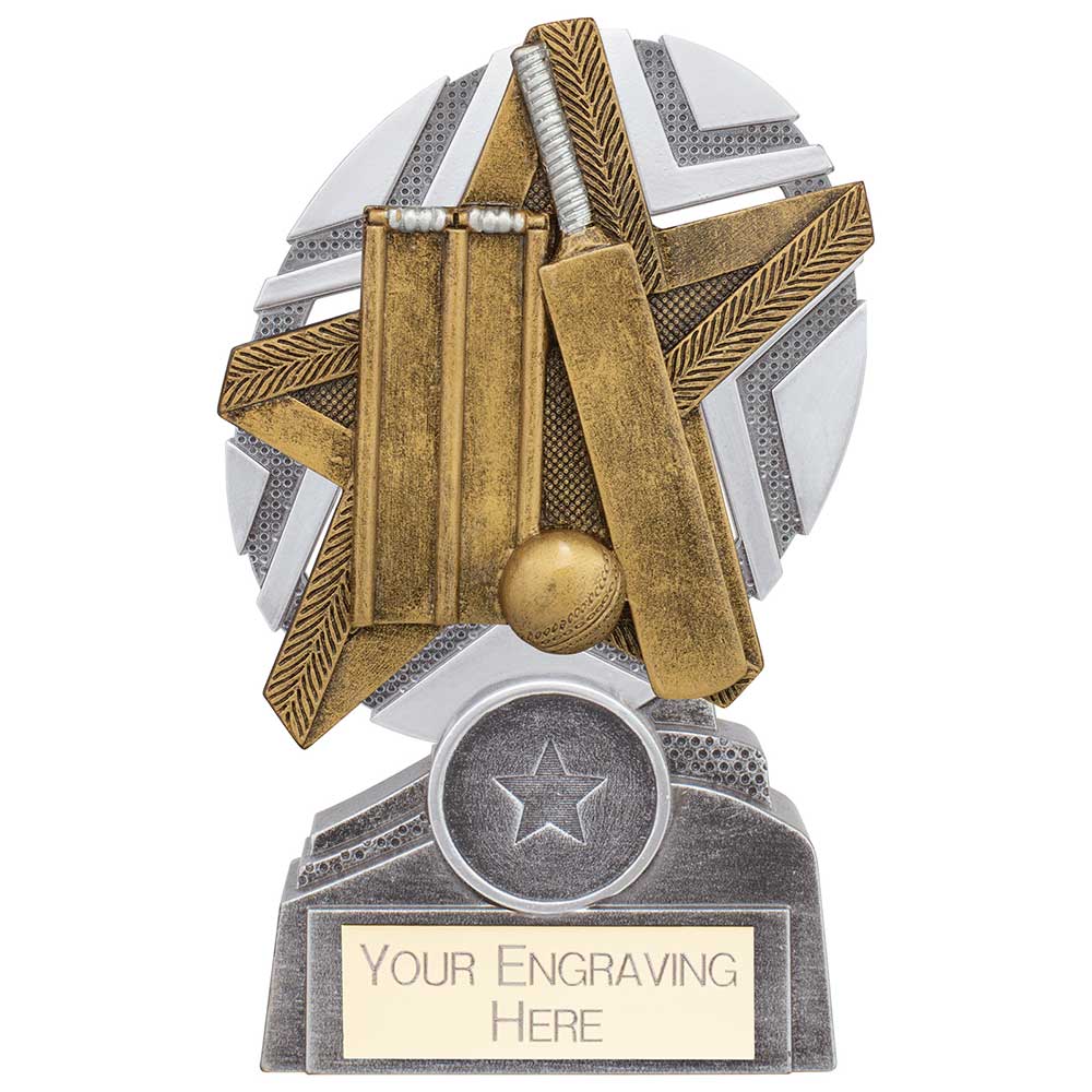 The Stars Cricket Plaque Award Trophy