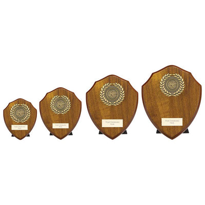 Reward Walnut Wreath Shield Award Trophy