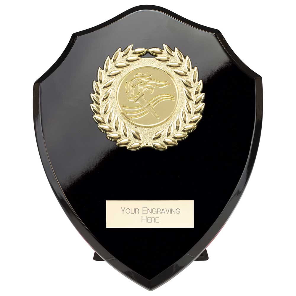 Reward Black Wreath Shield Award Trophy