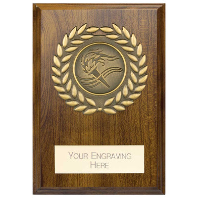 Reward Walnut Wreath Plaque Award Trophy