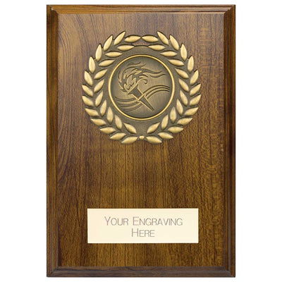 Reward Walnut Wreath Plaque Award Trophy