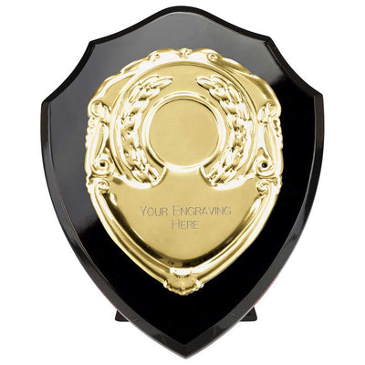 Reward Black Gold Presentation Shield Award Trophy