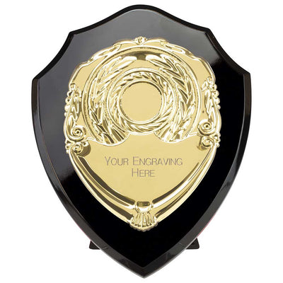 Reward Black Gold Presentation Shield Award Trophy