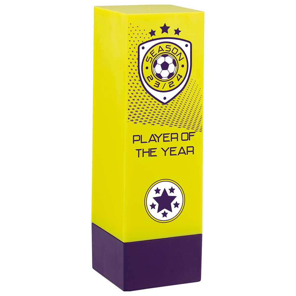 Prodigy Tower Player Of The Year Award Trophy Yellow Purple