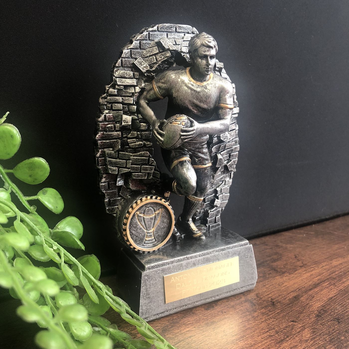 Blast Out Mens Football Trophy Resin Award