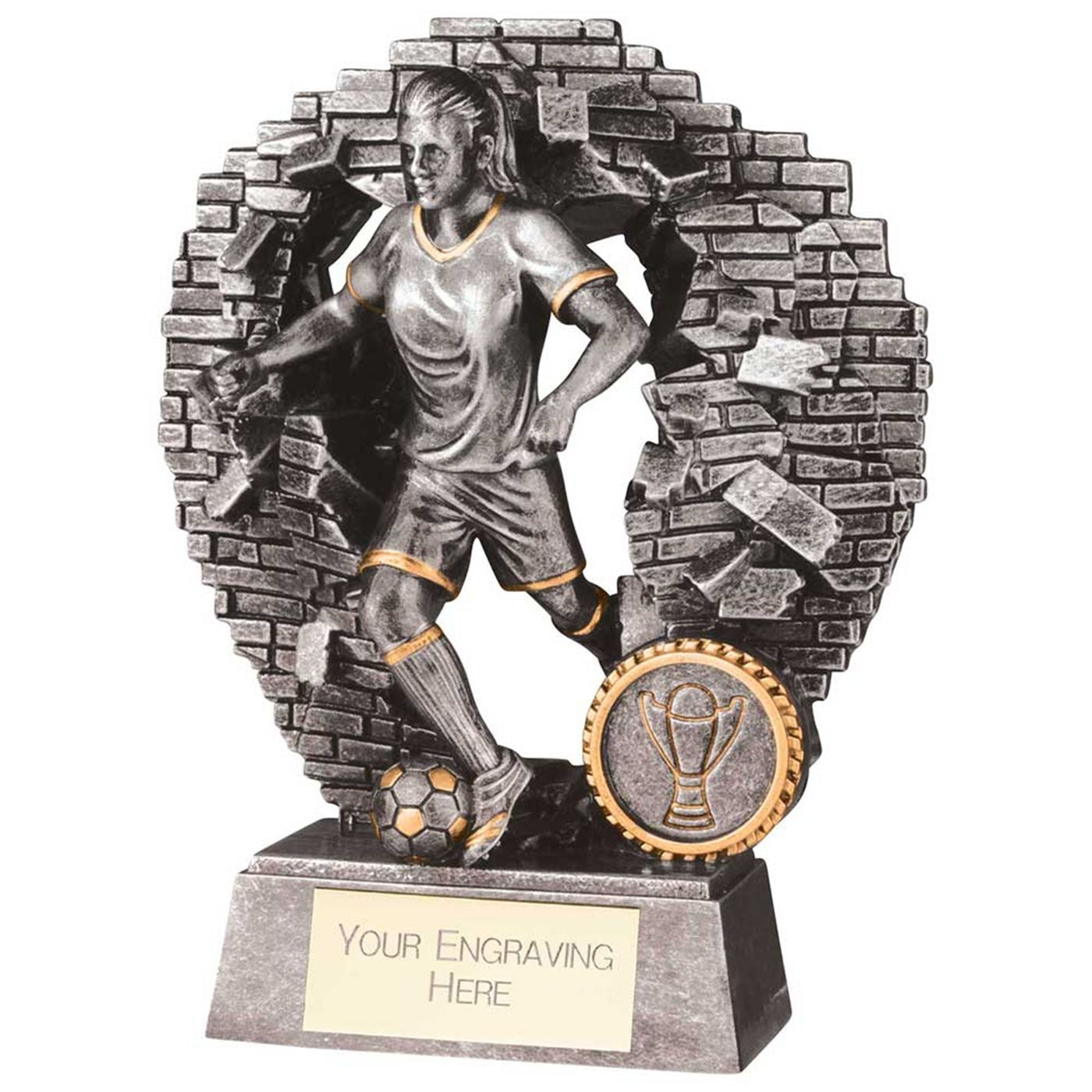 Blast Out Womens Football Resin Award