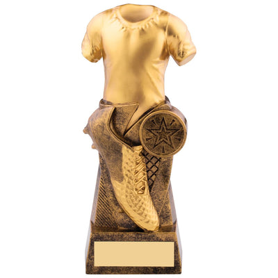 Football Trophy Tempo Shirt & Boot Design in Gold