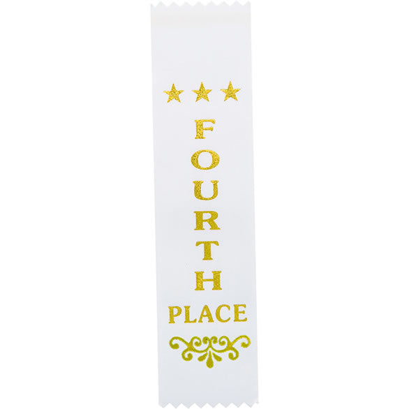 4Th Place Competition Ribbon White