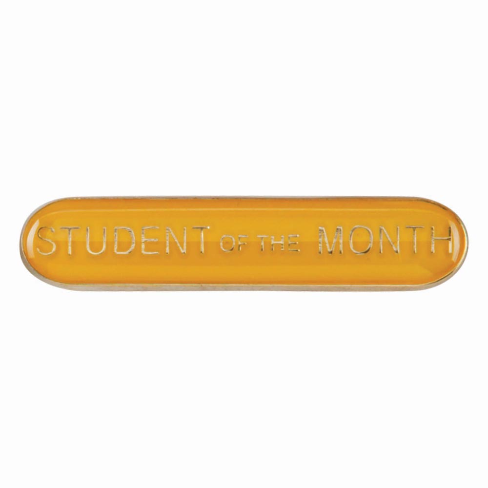 Student Of Month Yellow Bar Badge