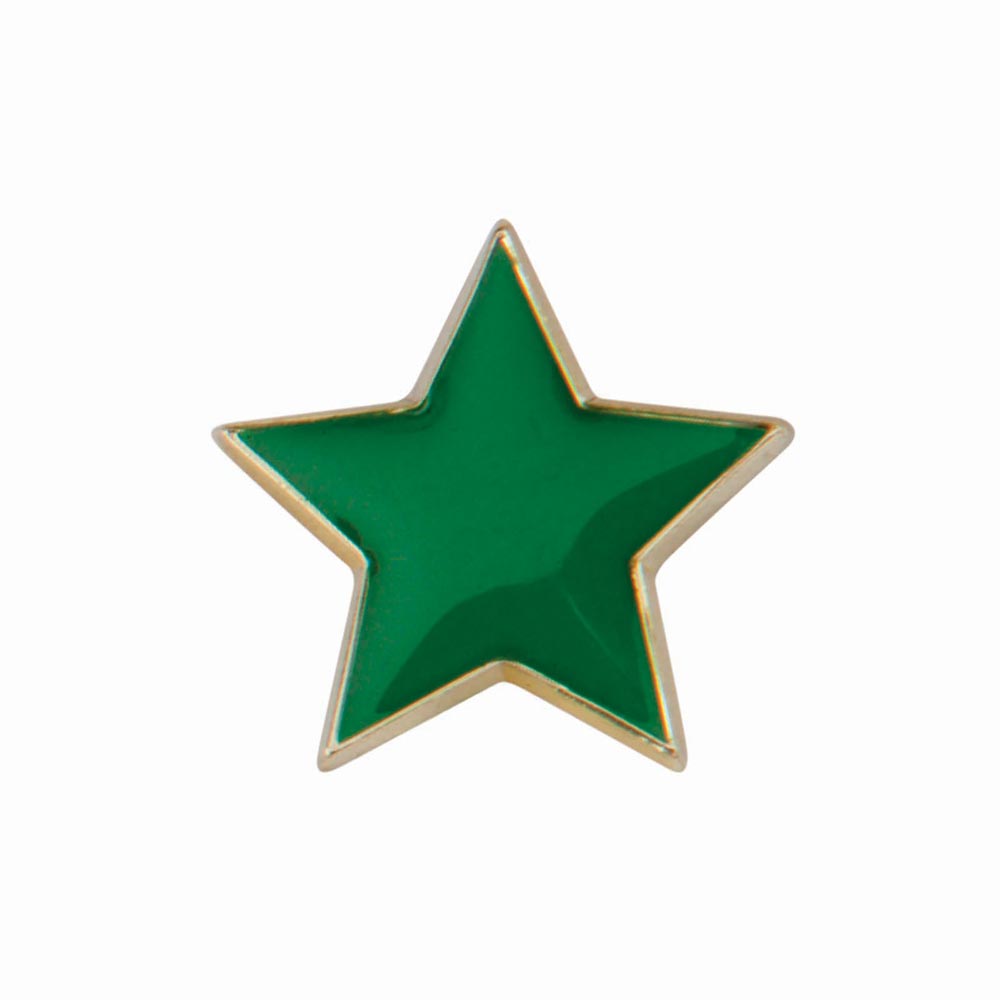 Green Star Pin Badge