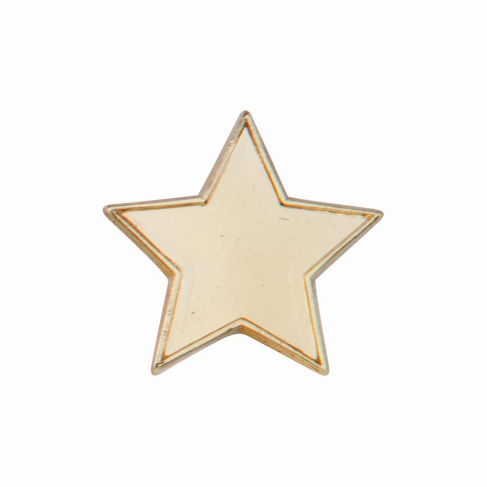 Gold Star Pin Badge