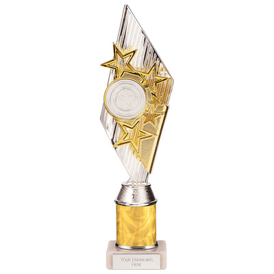 Pizzazz Silver Gold Plastic Tube Trophy