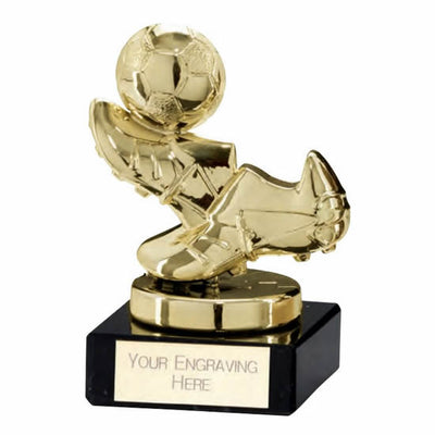 Football Boot Ball Trophy Agility Gold Award 9 5cm