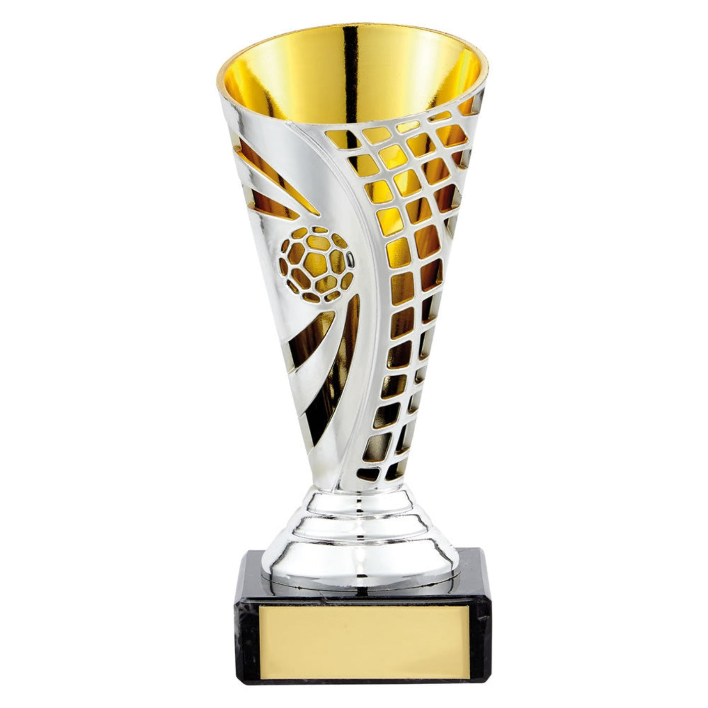 Football Series Defender Trophy Cup In Silver And Gold