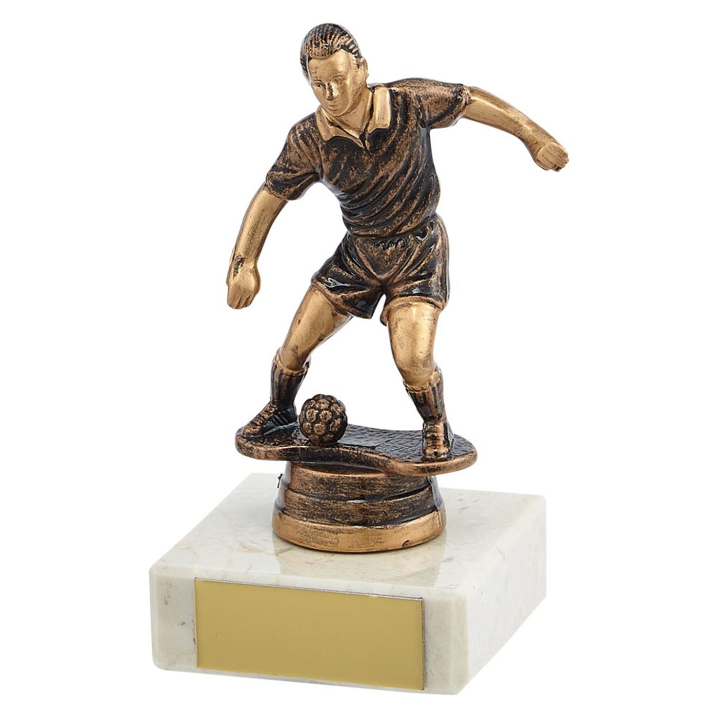 Dominion Football Trophy Antique Bronze & Gold