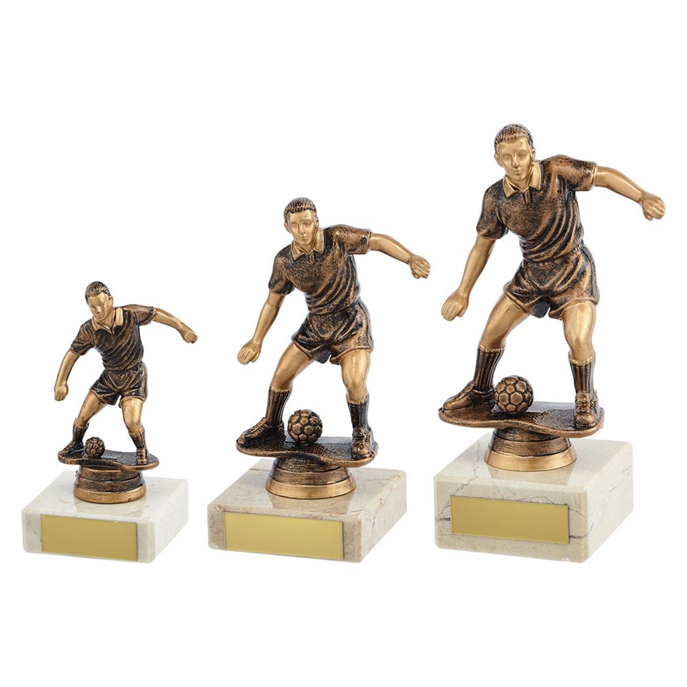 Dominion Football Trophy Antique Bronze & Gold