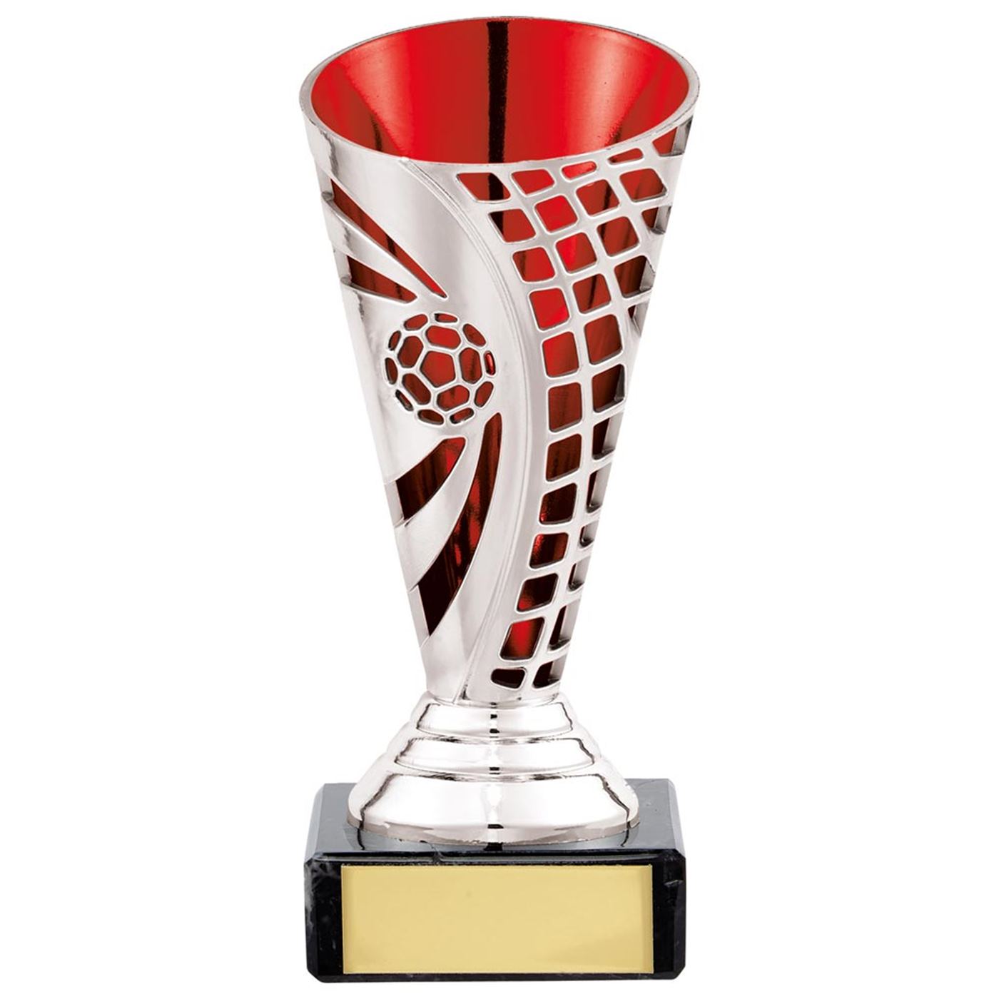 Football Series Defender Trophy Cup Silver Red